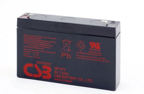 GP 672 - аккумулятор CSB 7.2ah 6V  